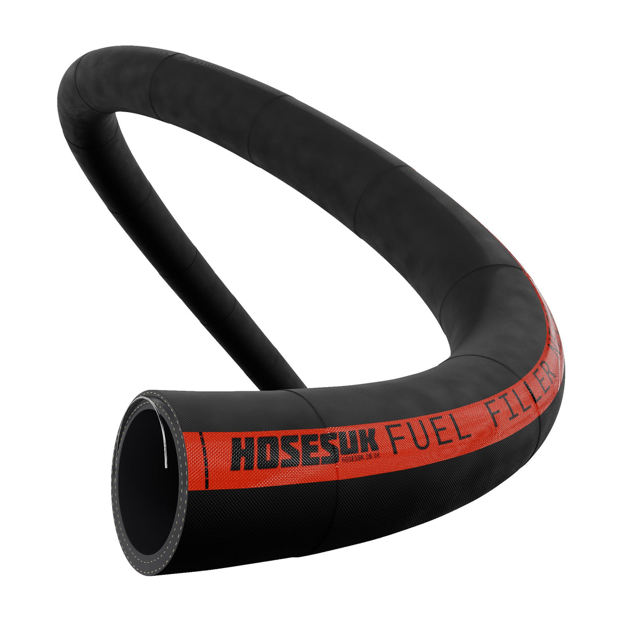 Reinforced Nitrile Rubber Fuel Hose With Clips - Smooth Bore For Petrol Diesel Oil