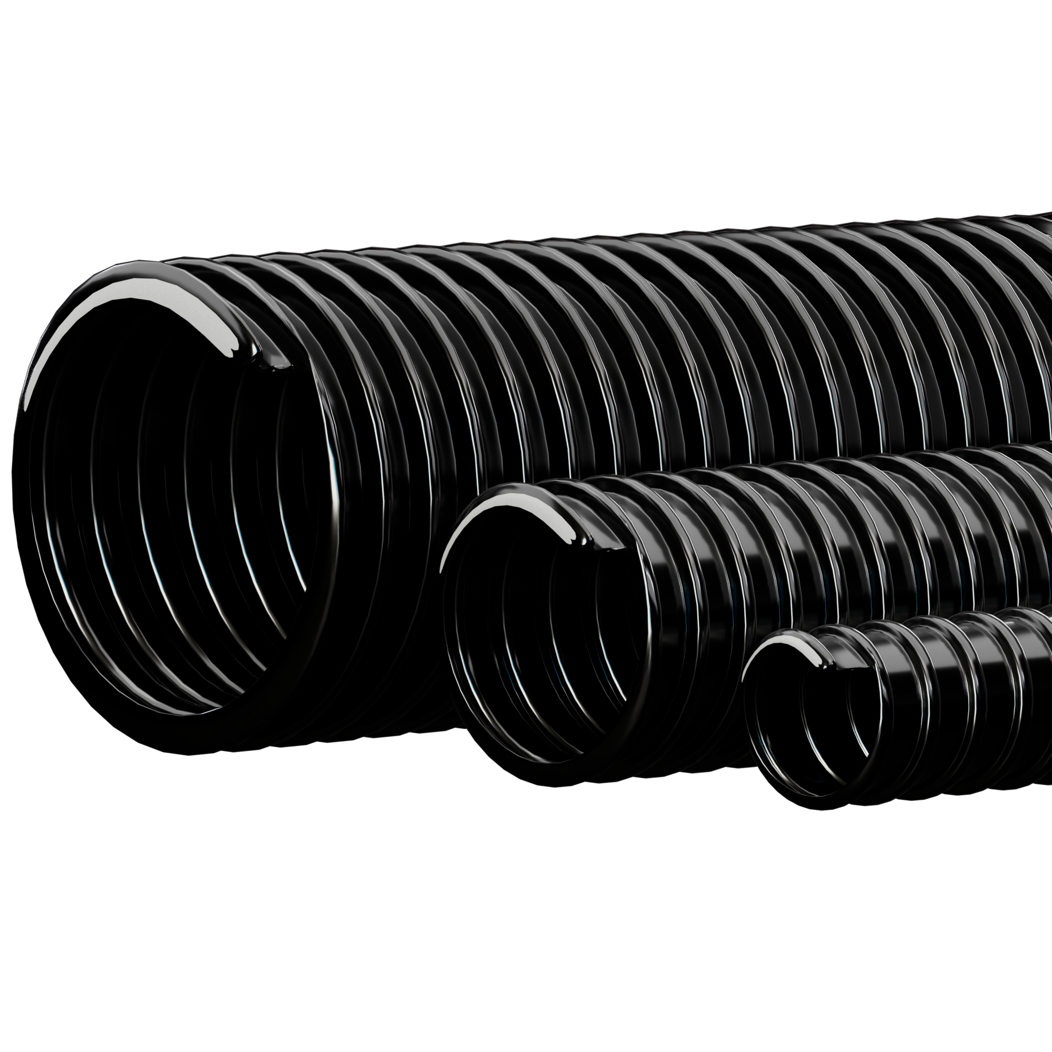 Black Corrugated Flexible PVC Pond Hose Hoses UK