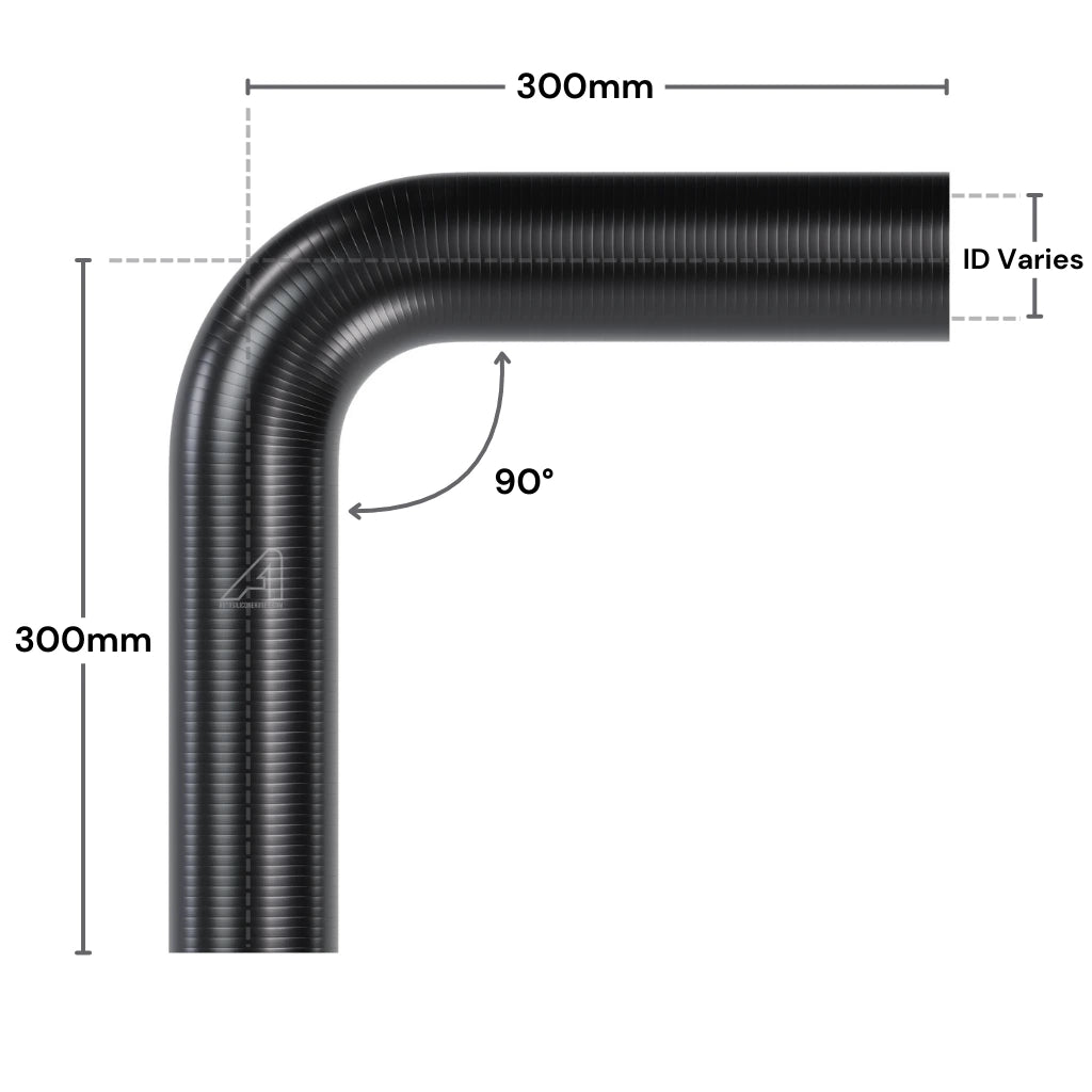 Silicone 90 Degree Fuel & Oil Long Leg Elbow