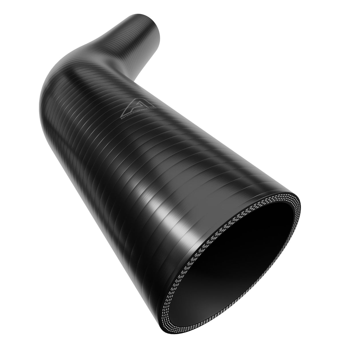 Silicone 45 Degree Reducing Elbow Black