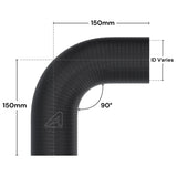 Silicone Wrapped Fuel & Oil 90 Degree Elbow