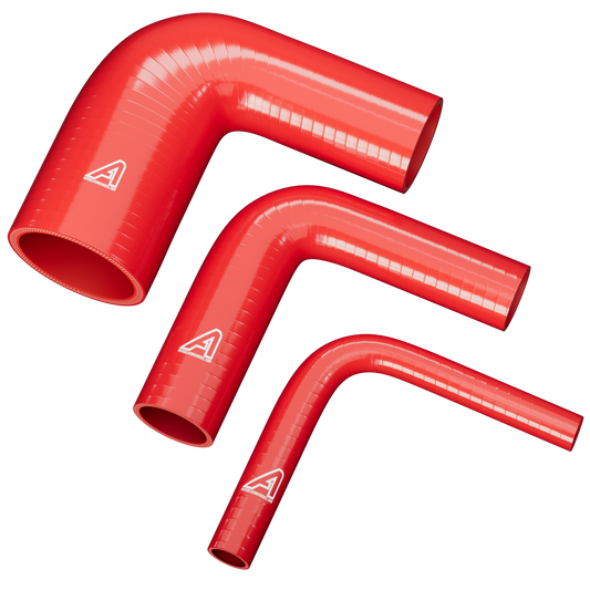 Red 90¶ø Reducing Elbow Silicone Hoses - Hoses UK