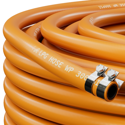 Orange 20 Bar Gas LPG Propane Hose